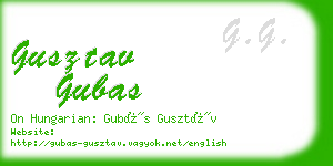 gusztav gubas business card